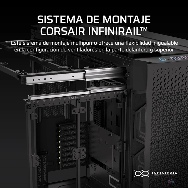 Alt view image 5 of 7 - 9000D RGB Airflow Super Full-Tower PC Case (Black)