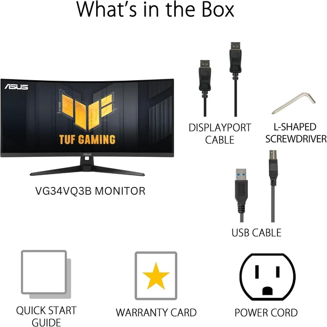 Alt view image 7 of 7 - TUF Gaming VG34VQ3B 34" Ultrawide 1440p 180Hz HDR Gaming Monitor