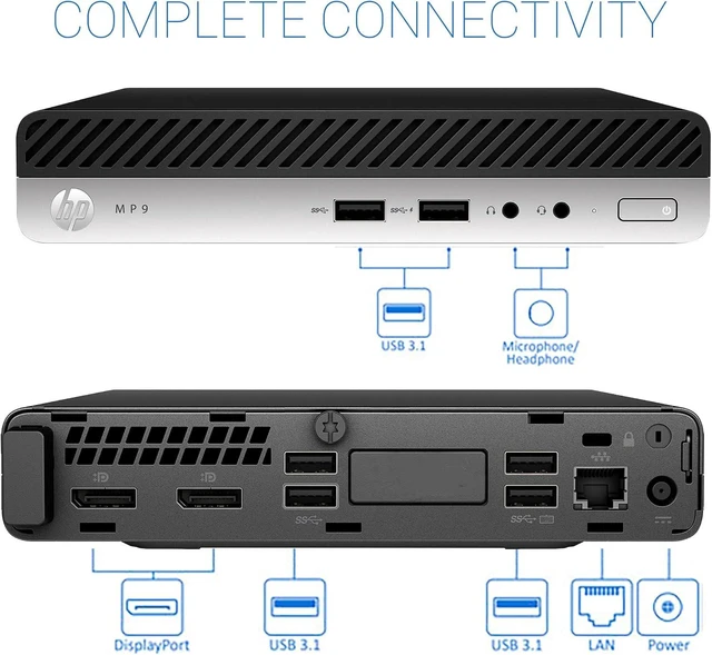 Alt view image 5 of 7 - Business Mini PC Core i5, 8GB DDR4 RAM, 256GB PCIe SSD