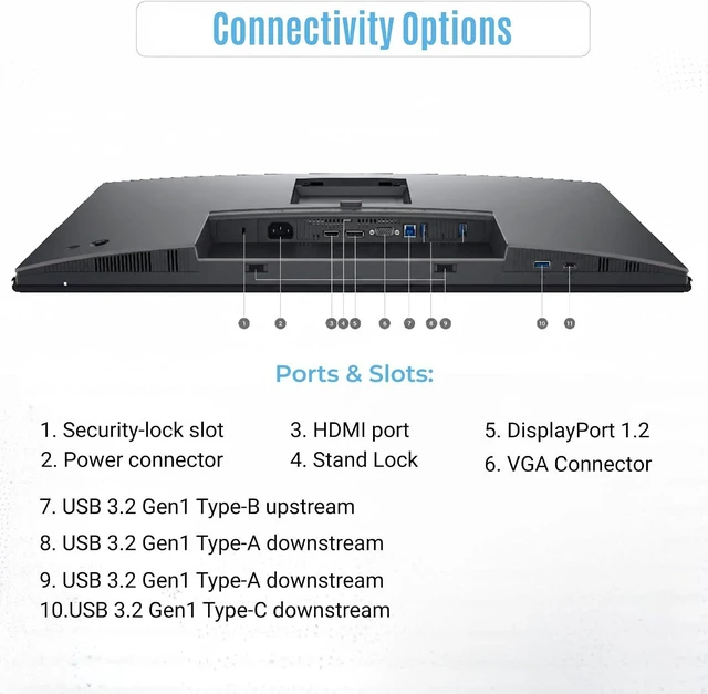 Alt view image 4 of 7 - Pro P2725H Plus 27" FHD Monitor HDMI, DisplayPort & USB Cables Included
