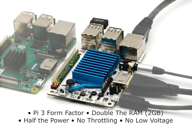 Alt view image 2 of 7 - Libre Computer Le Potato Mini Single Board Computer USB WiFi 4 & Heatsink (2GB WiFi 4, Libre Blue)