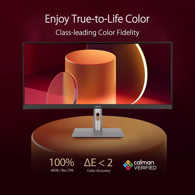 Alt view image 3 of 7 - ProArt PA34VCNV 34" Ultrawide 1440p Professional Monitor for Mac