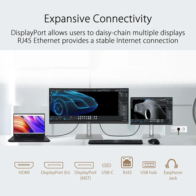 Alt view image 5 of 7 - ProArt PA34VCNV 34" Ultrawide 1440p Professional Monitor for Mac