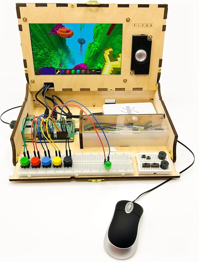 Alt view image 2 of 7 - Award-Winning STEAM Computer Kit with Raspberry Pi Drag-n-Drop Coding, StoryMode, Games, Python & Amazing Projects!