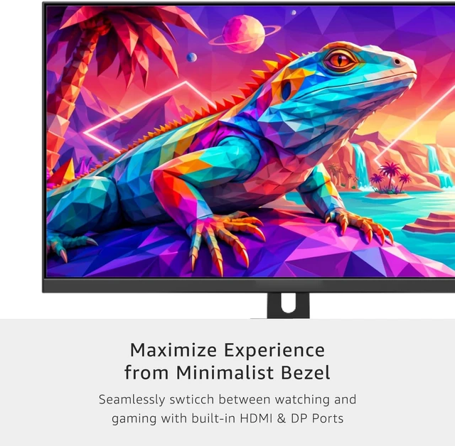 Alt view image 5 of 7 - 2X Pack 24" FHD 100Hz Computer Monitor HDMI X2, 100% sRGB, Built-in Speakers, Wall Mount, Tilt, Professional & Gaming (Machine Black 2026)