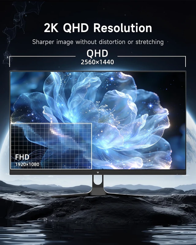 Alt view image 2 of 7 - 32" 2K QHD Computer Monitor 120Hz IPS Panel (White)