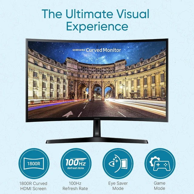 Alt view image 2 of 7 - S36GD 27" Curved LCD Monitor FHD 16:9 1920x1080, HDMI, VGA, VESA, Eye Saver & Flicker-Free Tech, Boomph's Comprehensive Ultimate Performance Solution for Your Workspace