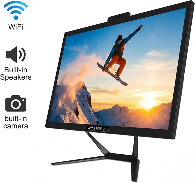 Alt view image 7 of 7 - All-in-One Computer PC 19" Display, Core i5, 16G RAM, 512G SSD