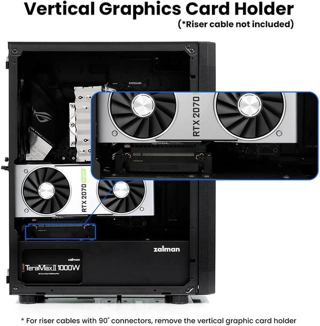 Alt view image 6 of 7 - i4 ATX Mid-Tower Desktop PC Case 6X Preinstalled Fans, High Airflow