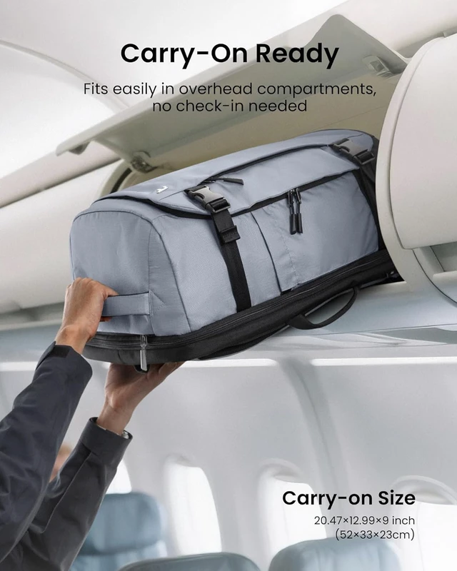 Alt view image 4 of 7 - 40L Travel Backpack TSA Carry-On Flight Approved, PFAS Free