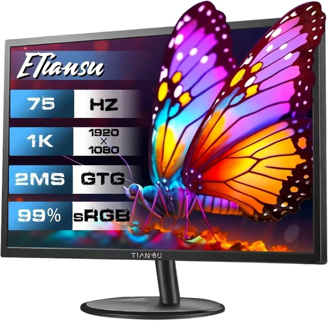 Main image of 22" FHD 1080p IPS Gaming Computer Monitor 75Hz, FreeSync, HDMI