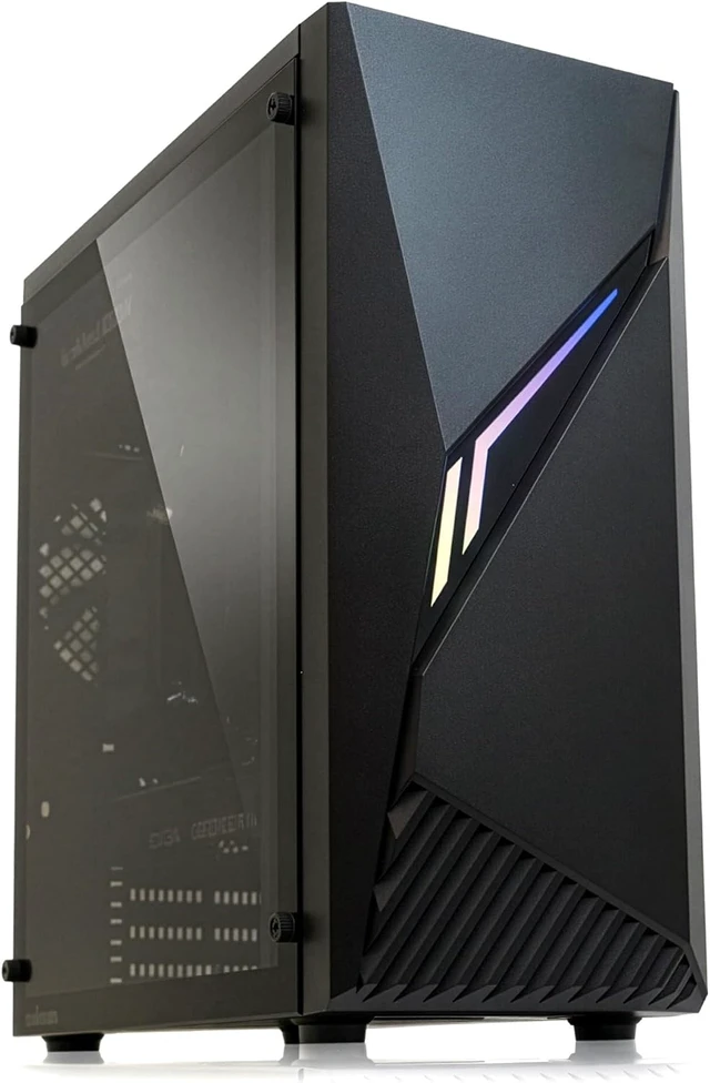 Alt view image 7 of 7 - Compact ATX Mid-Tower RGB Gaming Desktop PC Case Ravn