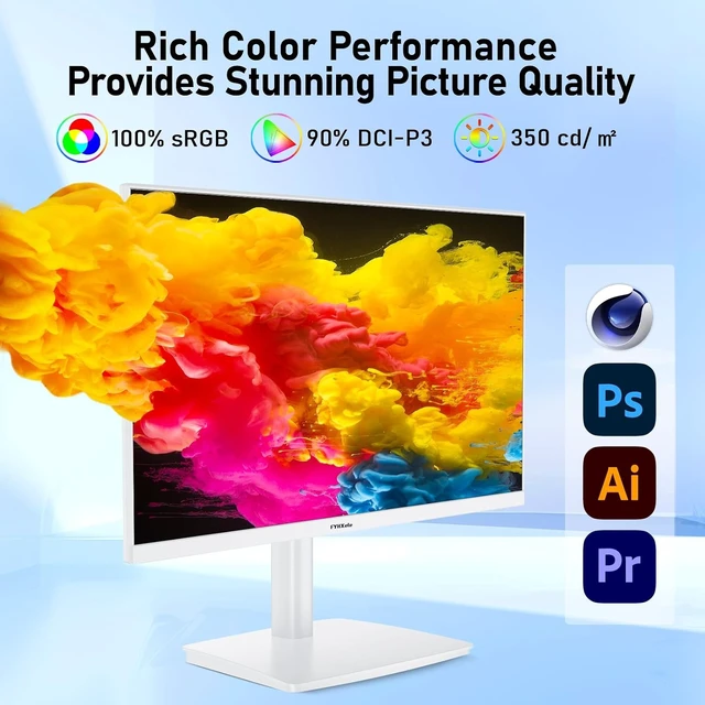 Alt view image 4 of 7 - 27" 4K UHD Gaming Monitor 3840x2160 Fast IPS Panel, 120Hz, 100% sRGB, FreeSync & G-Sync, HDR 400, HDMI 2.1 & DP 1.4, VESA Mountable (White)
