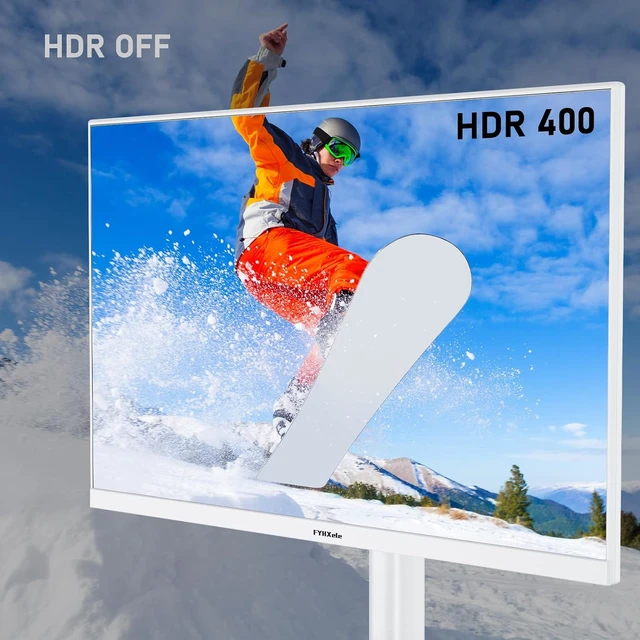 Alt view image 5 of 7 - 27" 4K UHD Gaming Monitor 3840x2160 Fast IPS Panel, 120Hz, 100% sRGB, FreeSync & G-Sync, HDR 400, HDMI 2.1 & DP 1.4, VESA Mountable (White)