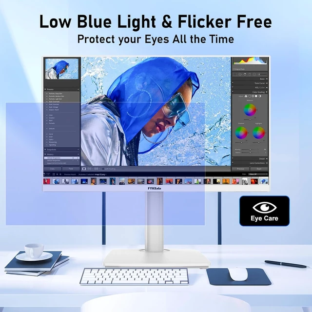 Alt view image 7 of 7 - 27" 4K UHD Gaming Monitor 3840x2160 Fast IPS Panel, 120Hz, 100% sRGB, FreeSync & G-Sync, HDR 400, HDMI 2.1 & DP 1.4, VESA Mountable (White)