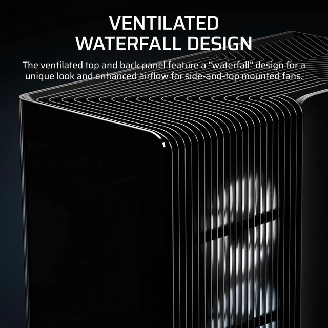 Alt view image 4 of 7 - 4500X LX RGB Frame Customisable Panoramic Mid-Tower PC Case (Black)