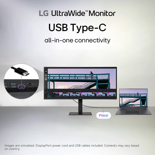 Alt view image 6 of 7 - 34U650A-B 34" UltraWide IPS WQHD 100Hz HDR10 Curved Monitor (Black)