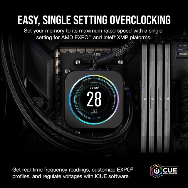Alt view image 4 of 6 - Vengeance 16GB (2 x 8GB) DDR5 RAM Up to 6000MHz
