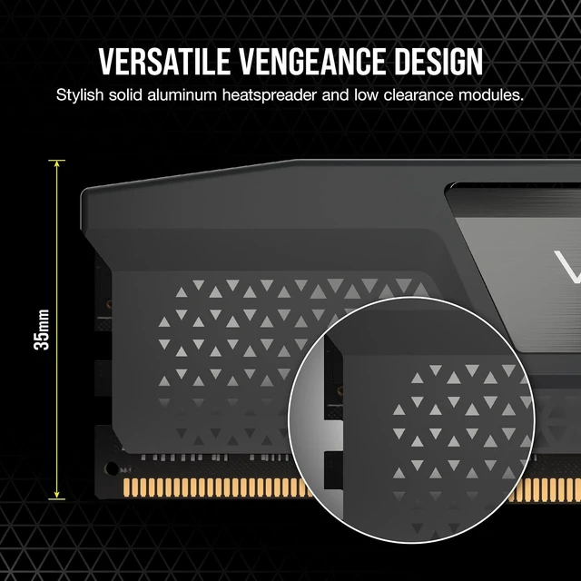 Alt view image 5 of 6 - Vengeance 16GB (2 x 8GB) DDR5 RAM Up to 6000MHz