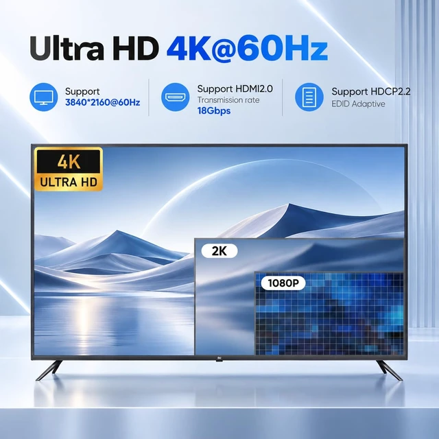 Alt view image 4 of 7 - 4-Port HDMI KVM Switch for 4 Computers 1 Monitor 4K@60Hz