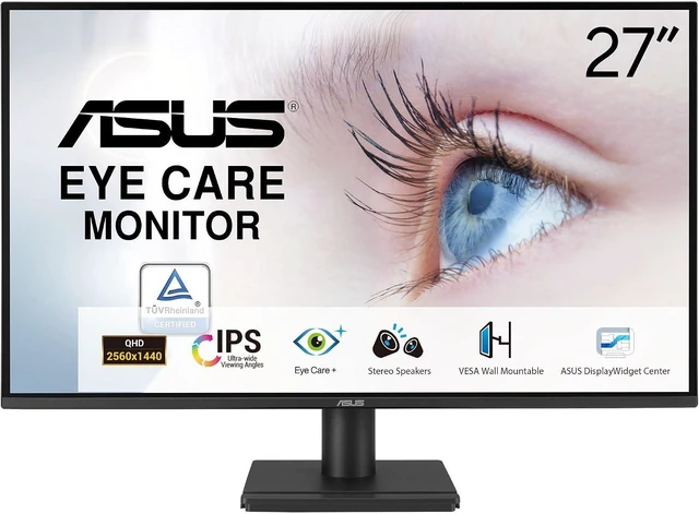 Main image of VA27AQ 27" 1440P QHD IPS Computer Monitor HDMI, DisplayPort, VGA