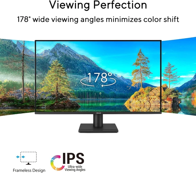 Alt view image 2 of 7 - VA27AQ 27" 1440P QHD IPS Computer Monitor HDMI, DisplayPort, VGA