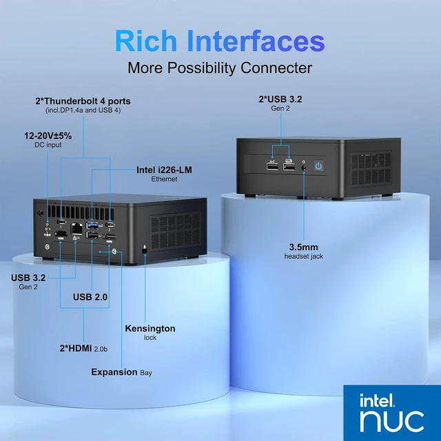 Alt view image 5 of 7 - NUC 13 Pro NUC13ANHi5 Mini PC 16GB RAM, 512GB SSD