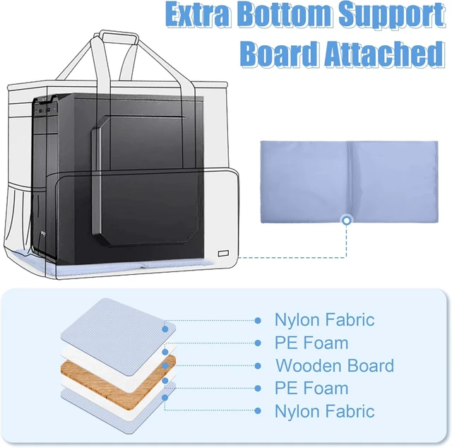 Alt view image 4 of 7 - PC Carrying Case Desktop Travel Bag for Full Computer Tower (Black)