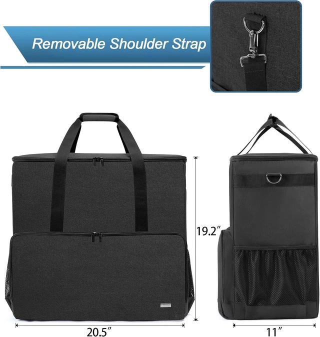 Alt view image 5 of 7 - PC Carrying Case Desktop Travel Bag for Full Computer Tower (Black)