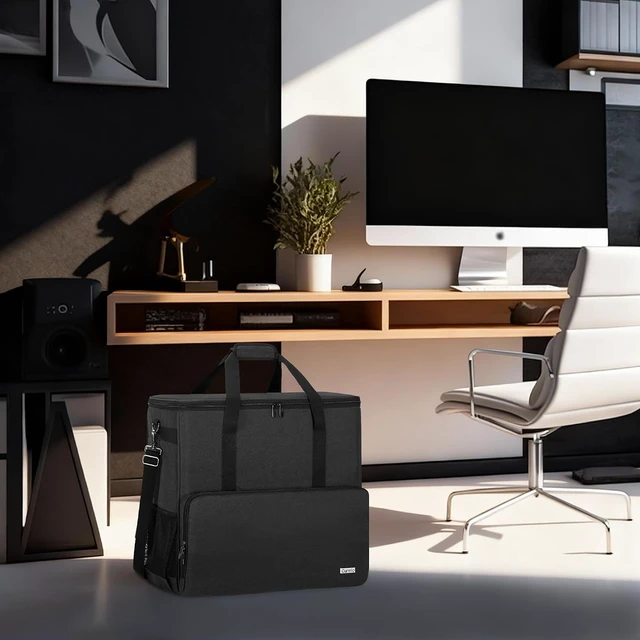Alt view image 7 of 7 - PC Carrying Case Desktop Travel Bag for Full Computer Tower (Black)