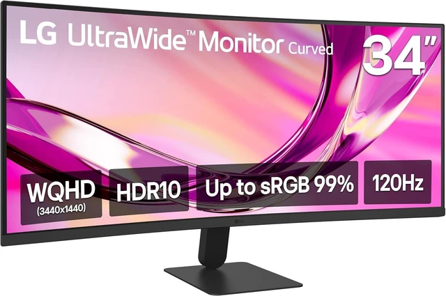 Main image of 34U60ZB-B 34" UltraWide WQHD 120Hz HDR10 1800R Curved Monitor (Black)
