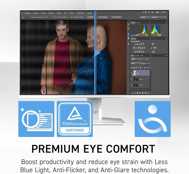 Alt view image 6 of 7 - PRO MP243W E14 24" IPS 1920 x 1080 (FHD) Computer Monitor 144Hz, Adaptive-Sync, HDR Ready, HDMI, Display Port, VESA, Tilt, 4-Side Slim Bezel, 1ms (White)