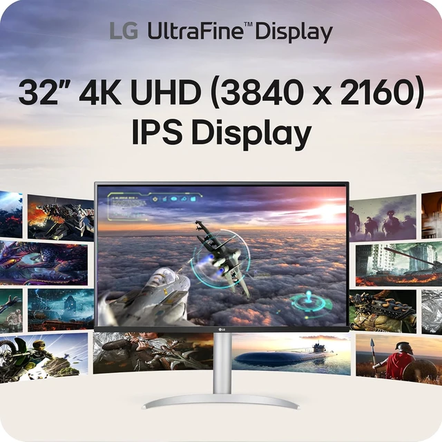 Alt view image 2 of 5 - 32UP83AK-W 32" Ultrafine 4K UHD (3840 x 2160) IPS Computer Monitor 60Hz, HDR10, Built-in Speaker, Reader Mode, HDMI, DisplayPort, USB Type-C 60W PD, Tilt/Height/Pivot Stand (White)