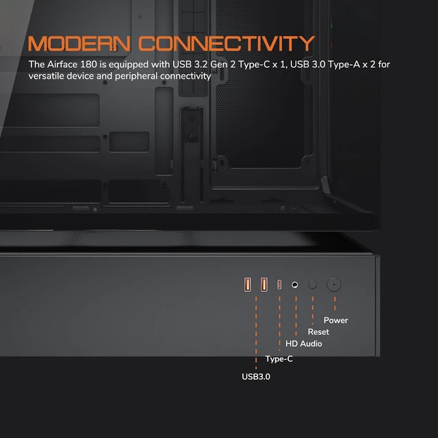 Alt view image 6 of 7 - CFV235 ES ATX Gaming Computer PC Case (Black)