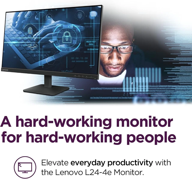 Alt view image 3 of 7 - L24-4e Office Monitor 23.8" FHD IPS Display, 100Hz, 4 ms MPRT, 99% sRGB, Tilt Stand (Raven Black)