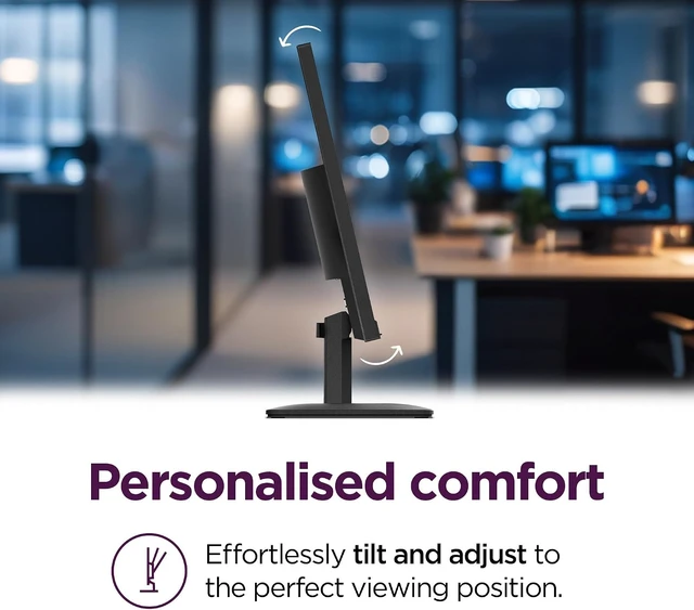 Alt view image 6 of 7 - L24-4e Office Monitor 23.8" FHD IPS Display, 100Hz, 4 ms MPRT, 99% sRGB, Tilt Stand (Raven Black)