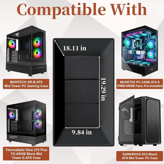 Alt view image 3 of 7 - Large Computer Desktop Tower Carrying Case PC Travel Case