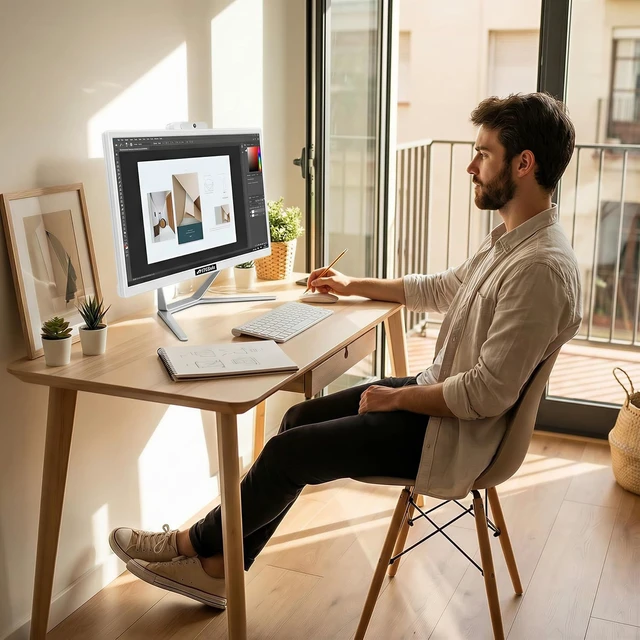 Alt view image 4 of 7 - All-in-One Computer PC 21.5" FHD Display, Core i5, 16G RAM, 512G SSD
