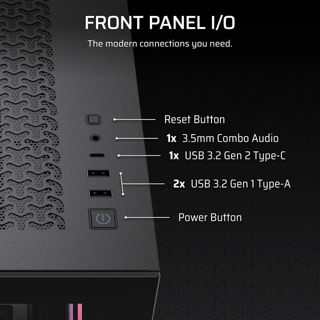 Alt view image 6 of 7 - 3500X RS ARGB Panoramic Mid-Tower PC Case (Black)