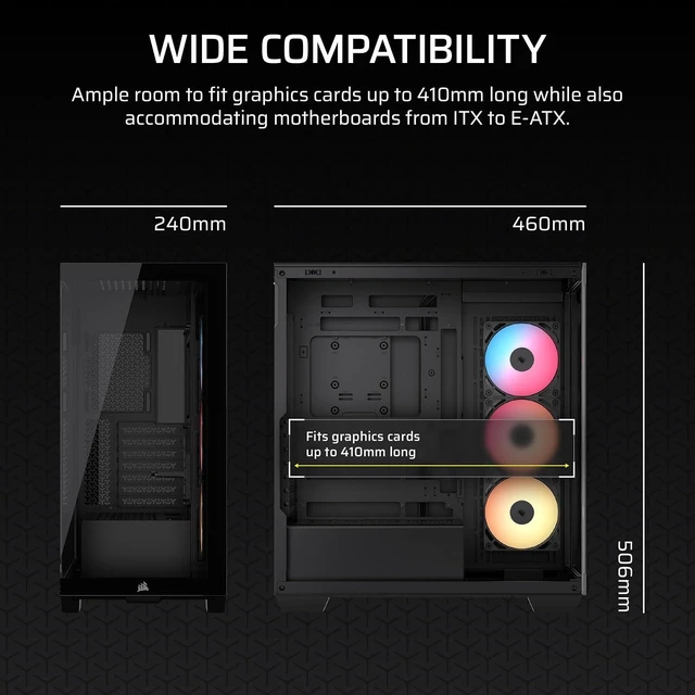 Alt view image 7 of 7 - 3500X RS ARGB Panoramic Mid-Tower PC Case (Black)