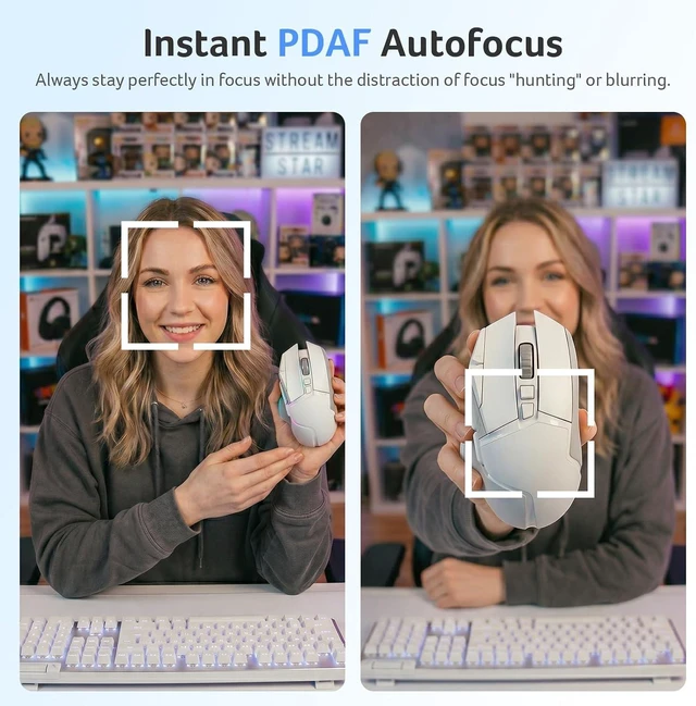 Alt view image 5 of 7 - A640 4K Webcam with AI Noise-Cancelling Mic for Streaming & Meetings