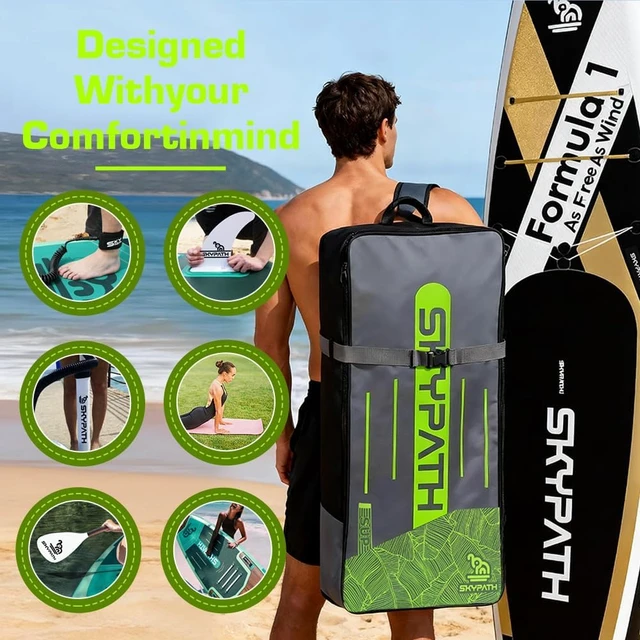 Alt view image 7 of 7 - Paddle Board Backpack Bag iSUP Bag