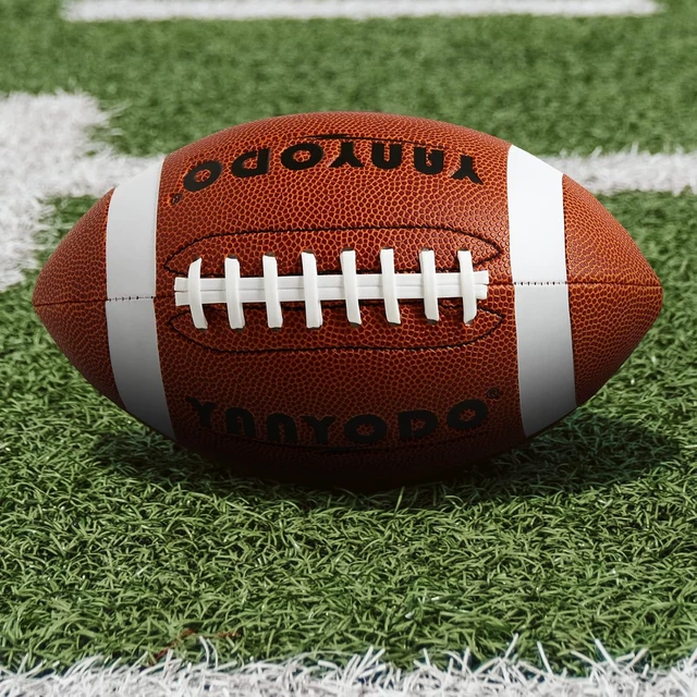 Alt view image 4 of 7 - 6-Pack Junior Size 6 Footballs with Textured Grip Kids Youth Practice, Match & Scrimmage Play, Indoors/Outdoors All-Weather Use, Pump Included