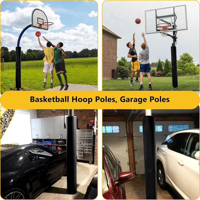 Alt view image 6 of 7 - 6-Foot Tall Round & Square Pole Pad 2" Thick Heavy-Duty Wrap-Around Safety Padding, Fits 2.5"-6.5" Diameter Basketball, Basement, Playground & Garage Poles