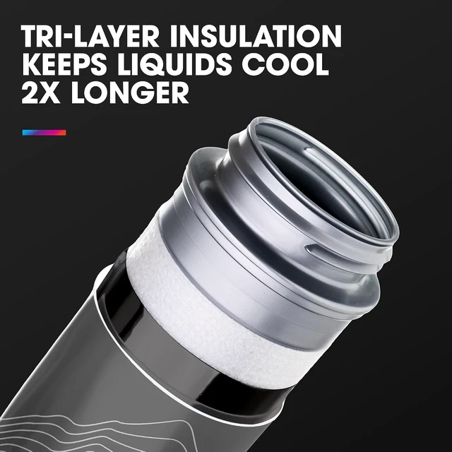 Alt view image 4 of 7 - Polar Surge Insulated Bike Water Bottle (24oz, Ascent Black)