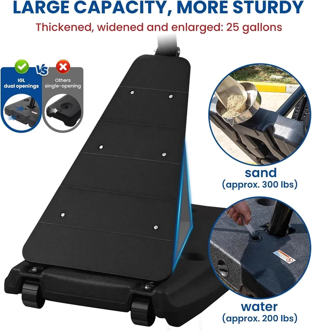 Alt view image 6 of 6 - Outdoor Basketball Hoop with 52" Shatterproof Backboard 10FT Portable Adjustable Basketball Goal System