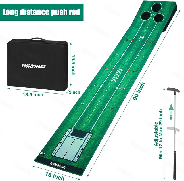 Alt view image 4 of 7 - Golf Putting Mat Portable Indoor/Outdoor Putting Green