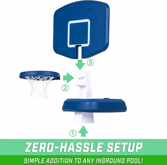 Alt view image 6 of 6 - Splash Hoop Classic Swimming Pool Basketball Game (Blue)