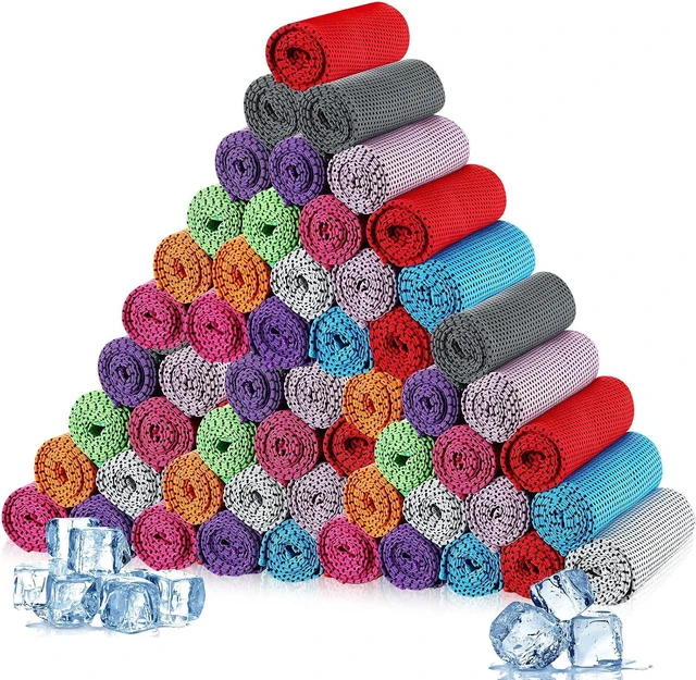 Main image of 500-Pack Bulk Cooling Towels for Neck & Face (Multicolor)