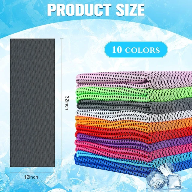 Alt view image 5 of 7 - 500-Pack Bulk Cooling Towels for Neck & Face (Multicolor)